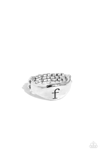 Monogram Memento - Silver - F - Paparazzi Ring