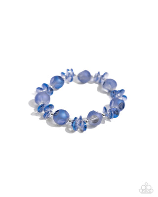Lets Start at the FAIRY Beginning - Blue - Bead Paparazzi Stretchy Bracelet
