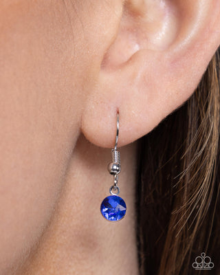 Serrated Sensation - Blue - Gem Silver Ring Paparazzi Short Necklace
