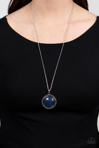 Sonoran Summer - Blue - Round Lapis Lazuli Stone Paparazzi Necklace