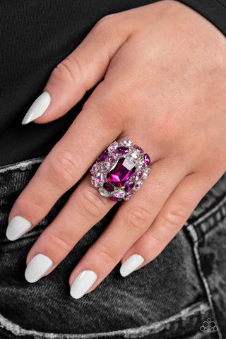 Perfectly Park Avenue - Pink - Radiant and Oval Cut Gem Paparazzi Ring