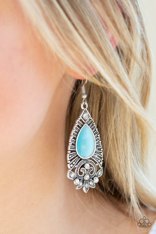 Majestically Malibu Blue Paparazzi Earrings