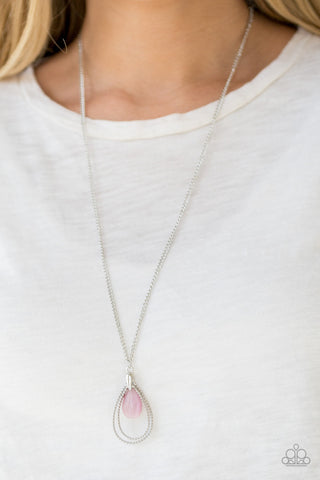 Teardrop Tranquility Pink Paparazzi Necklace