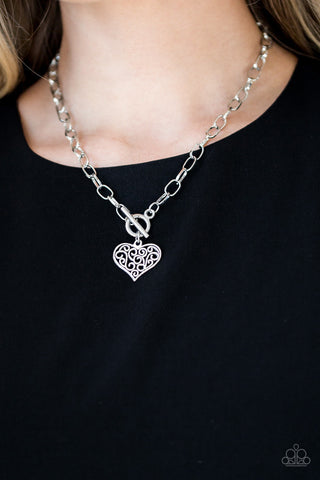 Heart-Touching Harmony Silver Paparazzi Necklace