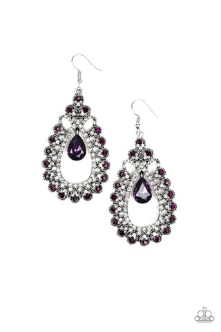 All About Business Purple Paparazzi Earrings