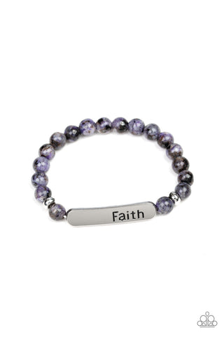 Faith in All Things Purple Paparazzi Bracelet
