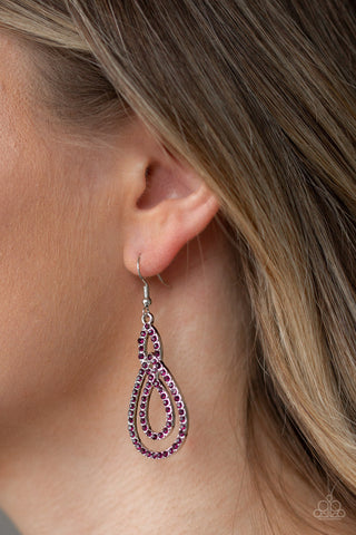 Sassy Sophistication Purple Paparazzi Earrings