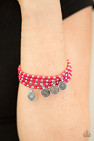 Gypsy Globetrotter Pink Paparazzi Bracelet