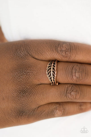 Only Time QUILL Tell Copper Paparazzi Ring