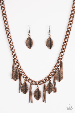 Serenely Sequoia Copper Paparazzi Necklace