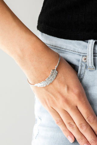 How Do You Like This FEATHER? Silver Paparazzi Bracelet