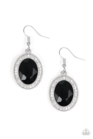 Only FAME in Town Black Paparazzi Earrings