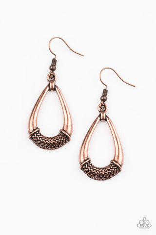 Trending Texture Copper Paparazzi Earrings