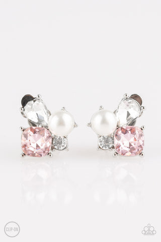 Highly High-Class Pink Paparazzi Clip-On Earrings