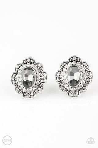 Dine and Dapper Silver Paparazzi Clip-On Earrings
