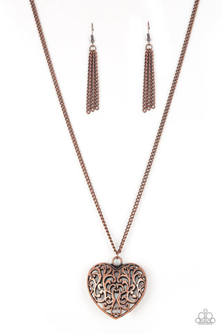 Victorian Virtue Copper Paparazzi Necklace