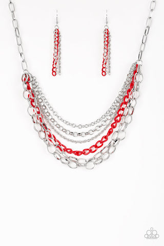 Color Bomb Red Paparazzi Necklace