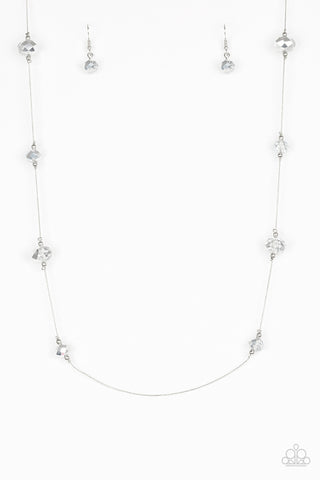 Champagne on the Rocks Silver Paparazzi Necklace