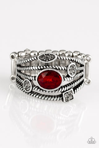 Cosmic Combo Red Paparazzi Ring