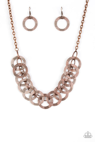 The Main Contender Copper Paparazzi Necklace