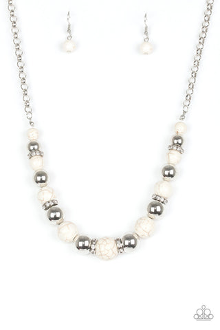 The Ruling Class White Paparazzi Necklace
