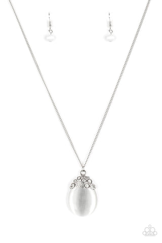 Nightcap and Gown White Paparazzi Necklace