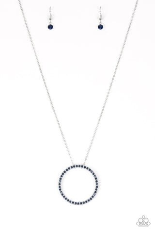 Center of Attention Blue Paparazzi Necklace