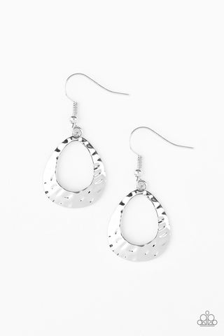 Radiantly Rugged Silver Paparazzi Earrings