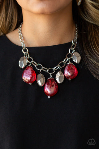 Looking Glass Glamorous Red Paparazzi Necklace