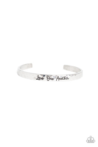 Love One Another Silver Paparazzi Bracelet
