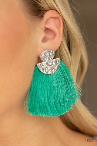 Make Some PLUME Green Paparazzi Earrings