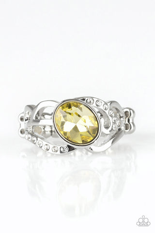 Couldn't Care FLAWLESS Yellow Paparazzi Ring