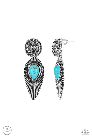 Fly into the Sun Blue Paparazzi Earrings