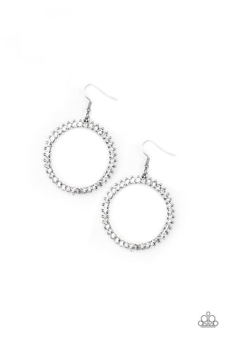 Spark Their Attention White Paparazzi Earrings