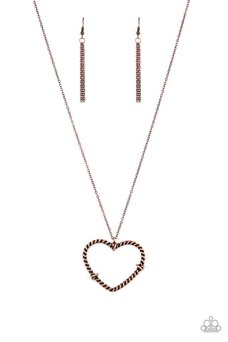 Straight from the Heart Copper Paparazzi Necklace