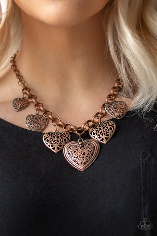 Love Lockets Copper Paparazzi Necklace