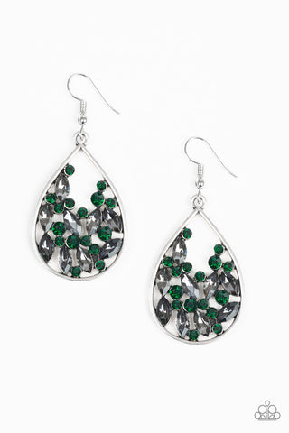 Cash or Crystal? Green Paparazzi Earrings