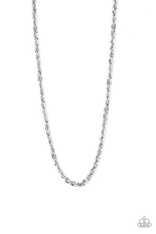 Instant Replay Silver Paparazzi Men's Urban Necklace
