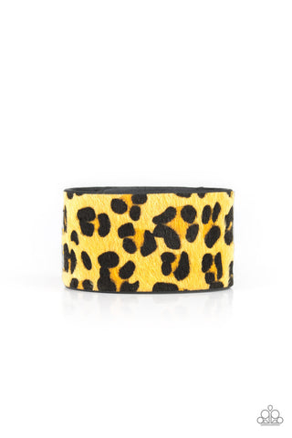 Cheetah Cabana Yellow Paparazzi Bracelet
