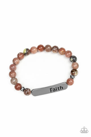 Faith in All Things Multi Brown Paparazzi Bracelet
