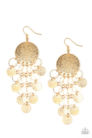Turn on the BRIGHTS Gold Paparazzi Earrings