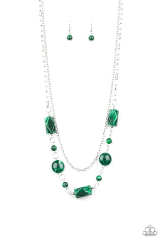 Colorfully Cosmopolitan Green Paparazzi Necklace