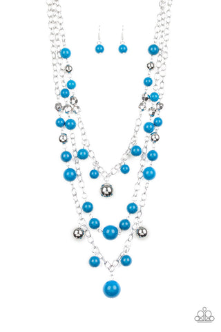The Partygoer Blue Paparazzi Necklace