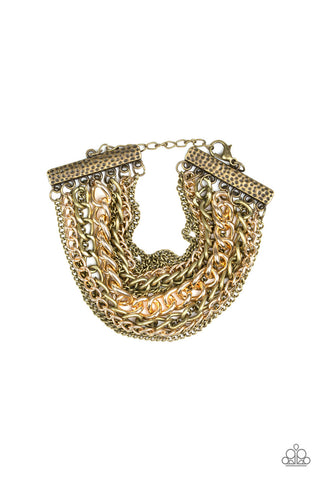 Metallic Horizon Brass Paparazzi Bracelet