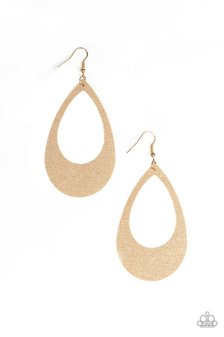 What a Natural Gold Paparazzi Earrings