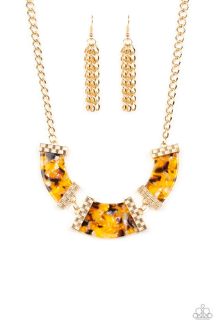 HAUTE-Blooded Yellow Paparazzi Necklace