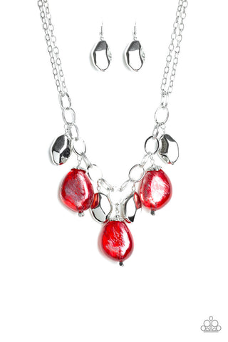 Looking Glass Glamorous Red Paparazzi Necklace