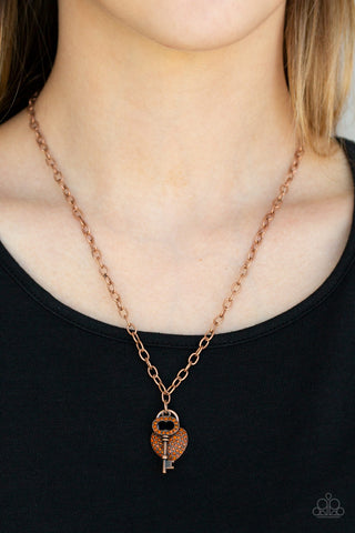 Pop and LOCKET Copper Paparazzi Necklace