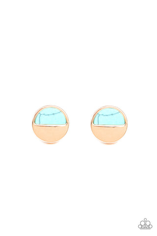 Marble Minimalist Blue Paparazzi Earrings