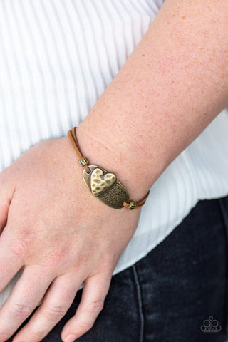 A Full Heart Brass Paparazzi Bracelet
